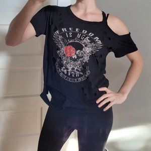 Rock Rose Couture Skull T-shirt